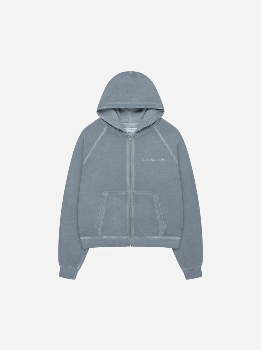 WASHED ZIP-UP - DUST BLUE