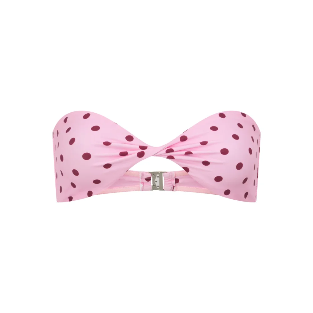 Amira bandeau: pink polka - 2