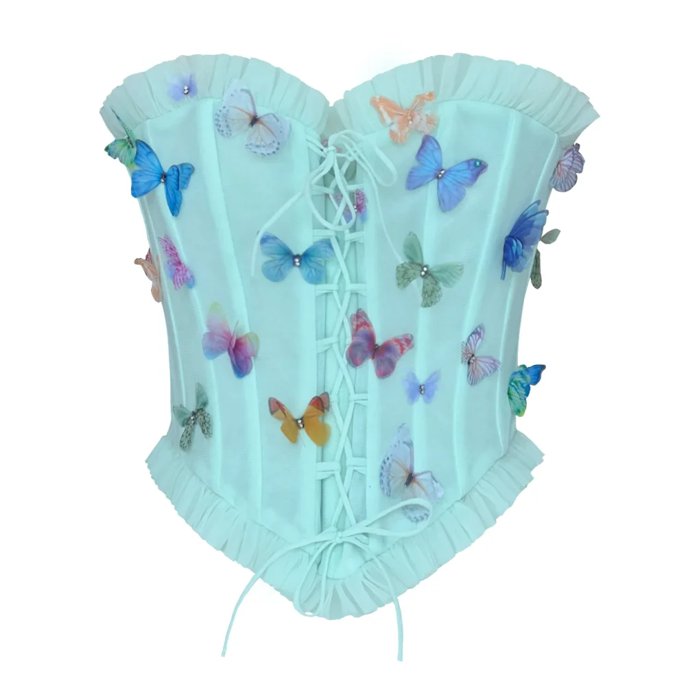 Green Butterfly Corset