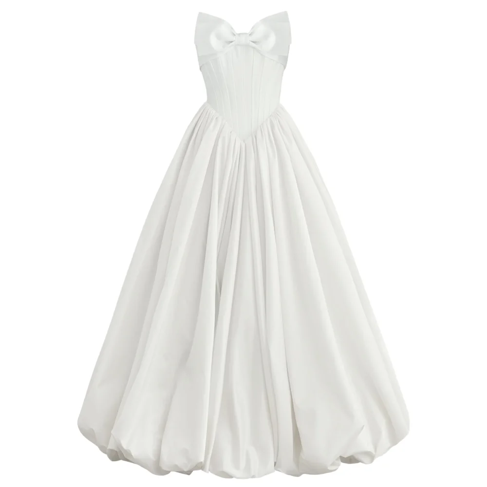Moon Bow Dress White Maxi