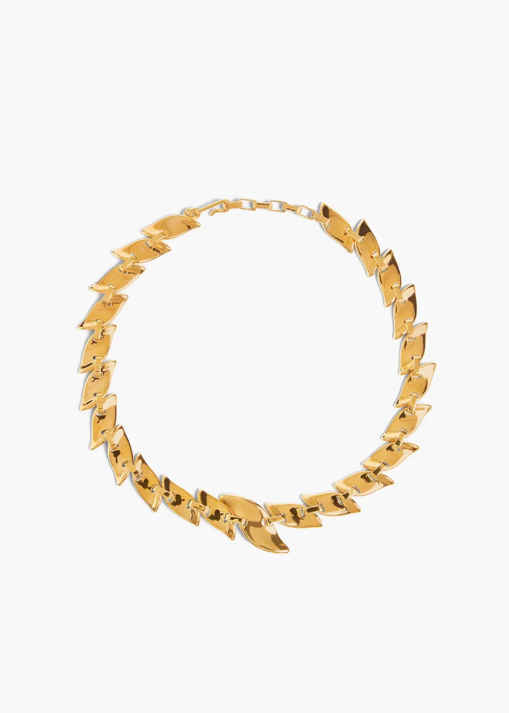 Leaf Chain Necklace in Gold