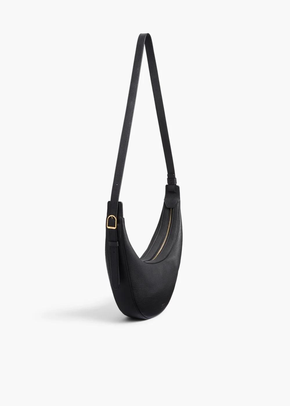Small Augustina Crossbody Bag in Black Pebbled Leather