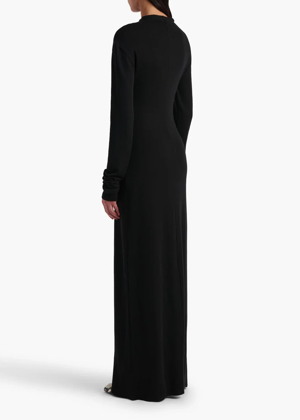 Norla Dress in Black Silk Cashmere Jersey - 4