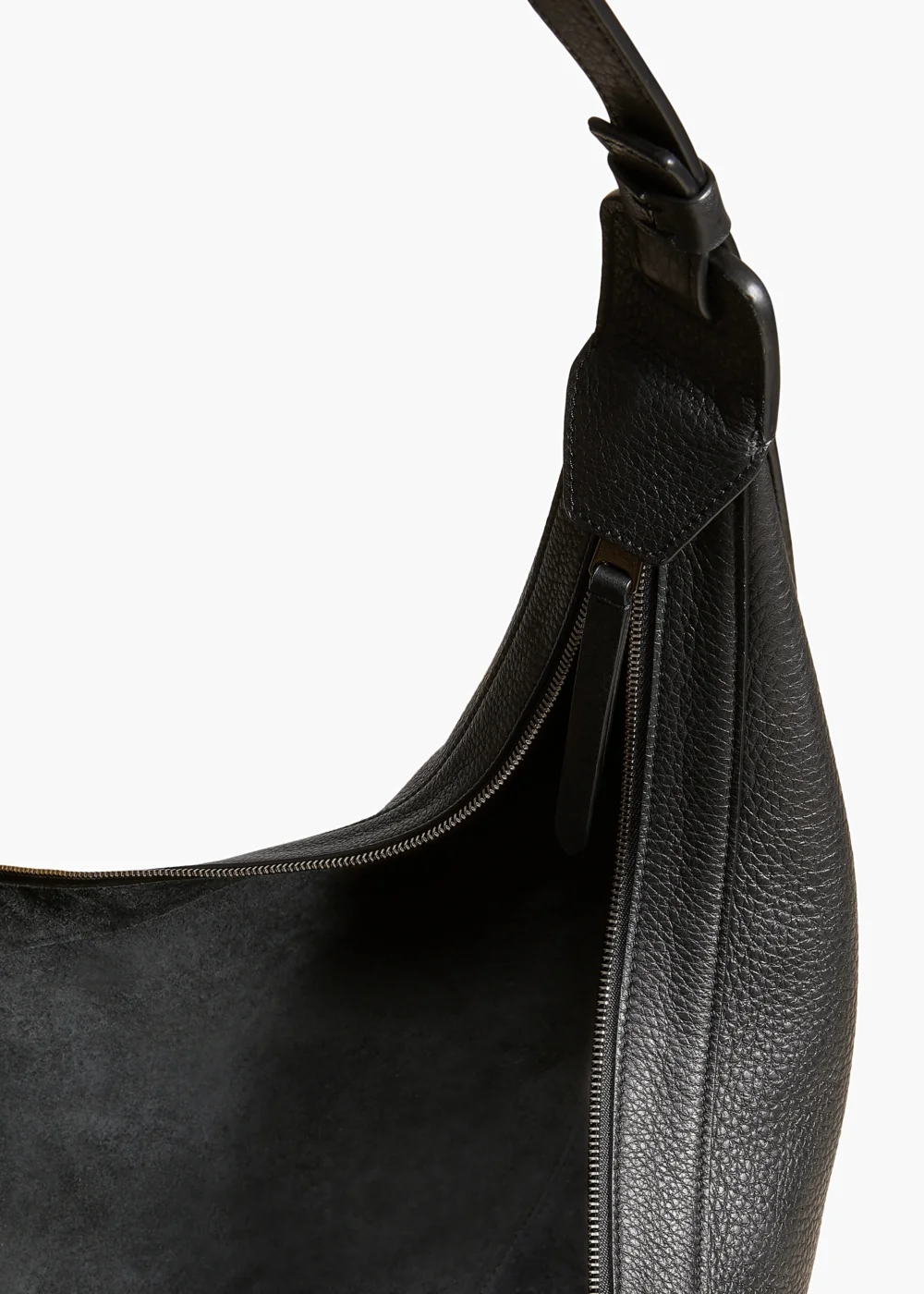 Augustina Hobo in Black Pebbled Leather - 3
