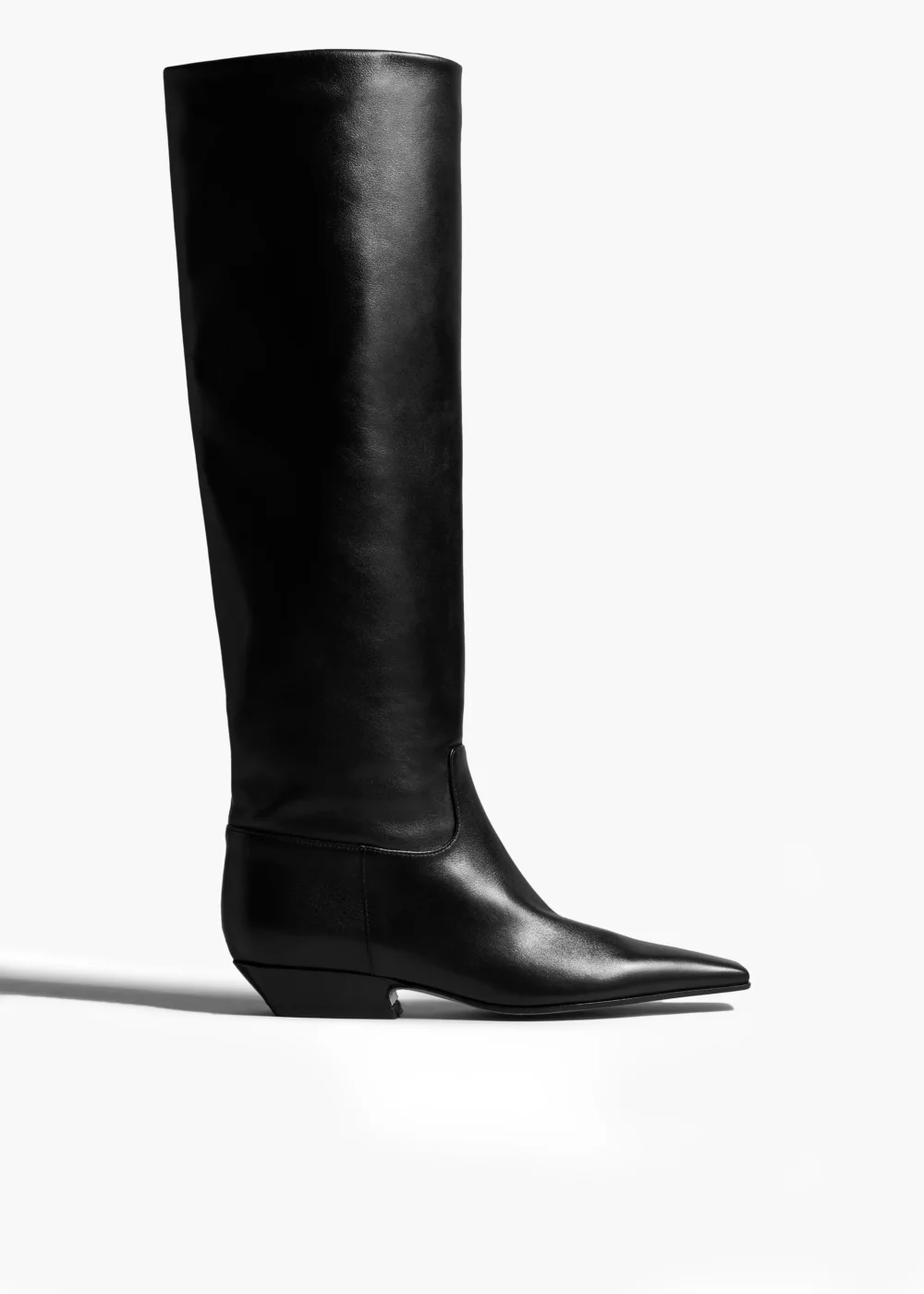 Marfa Knee-High Boot in Black Leather