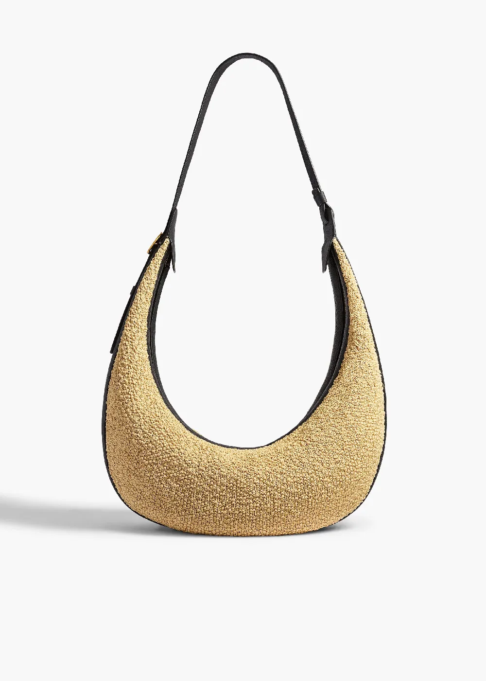 Augustina Hobo in Natural Raffia and Black Leather - 2