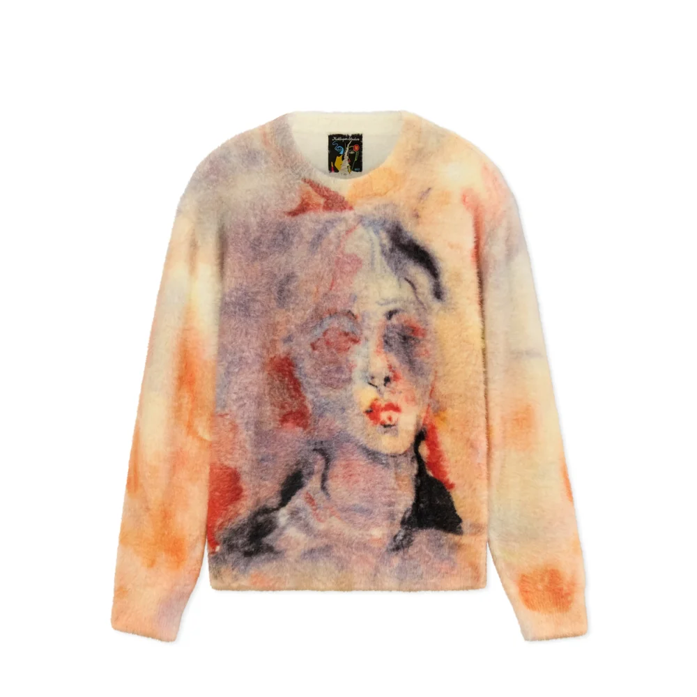 Watercolor Face Mohair Sweater [Multi]