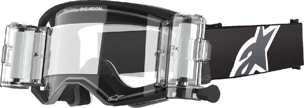 Alpinestars Supertech Roll-Off Goggles – Corp Black/Gray (Clear Lens)