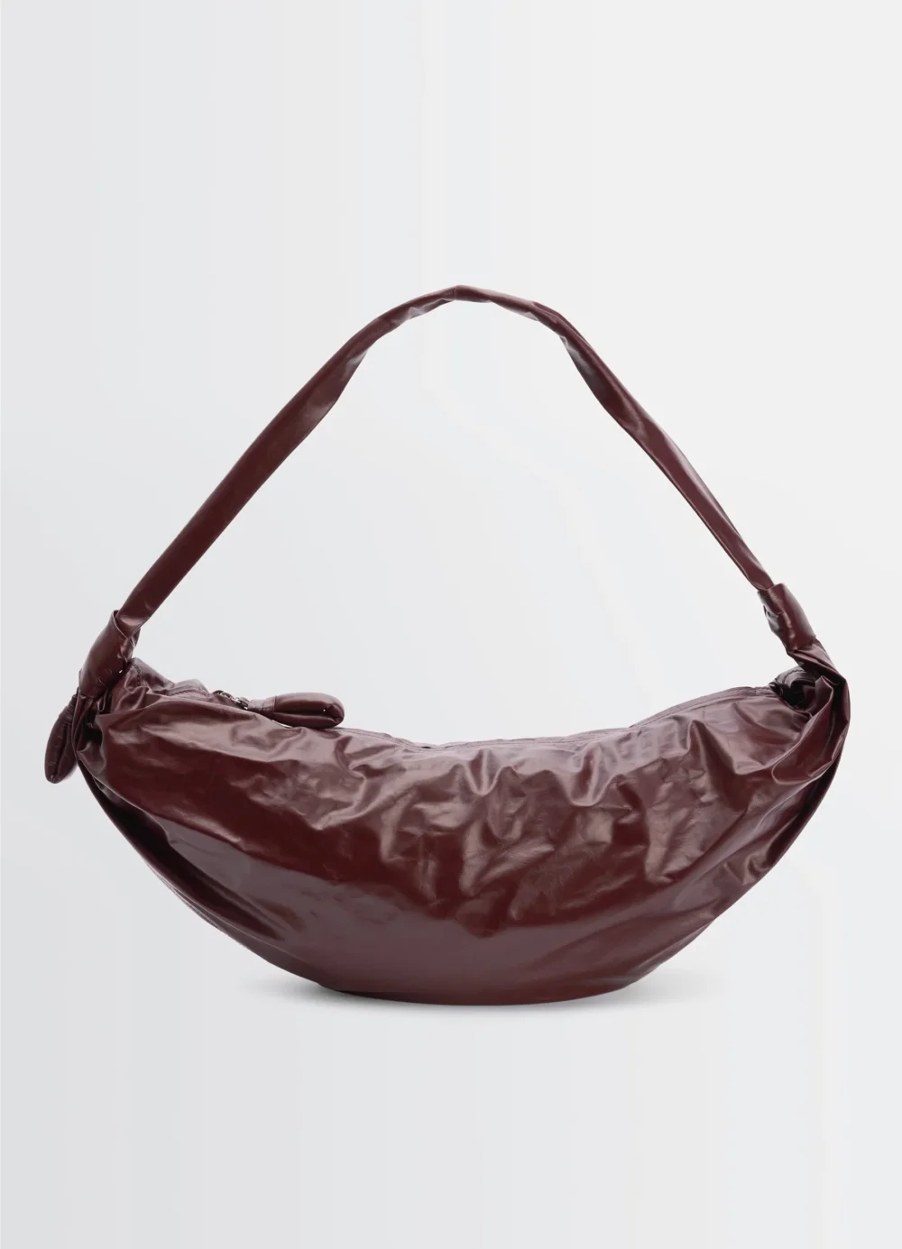 LARGE SOFT CROISSANT BAG IN PAPER LEATHER