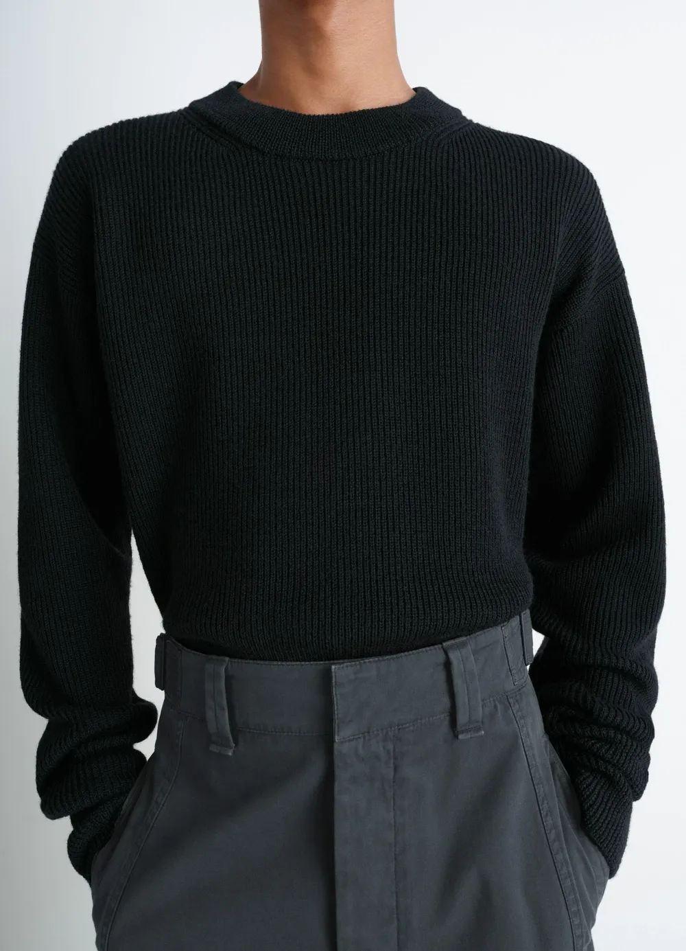BOXY ROUND NECK SWEATER - 3