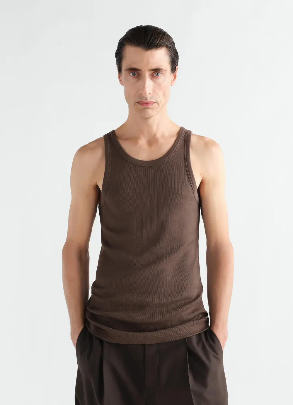 TANK TOP IN RIBBED JERSEY
