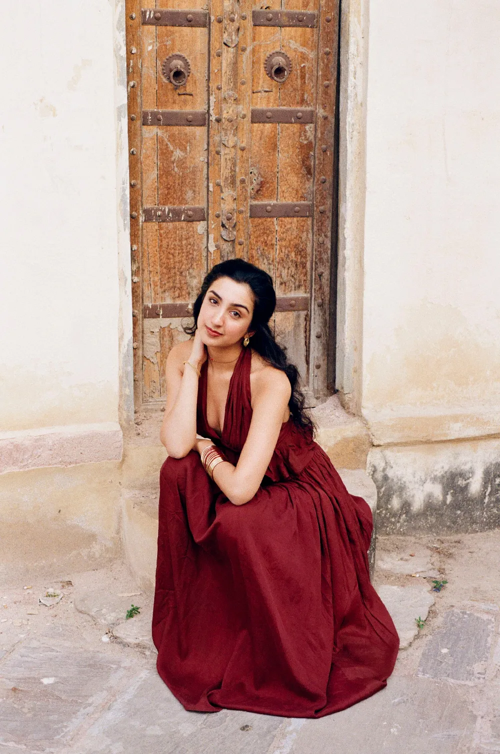 AVANI SET | SILK | MAROON - 5