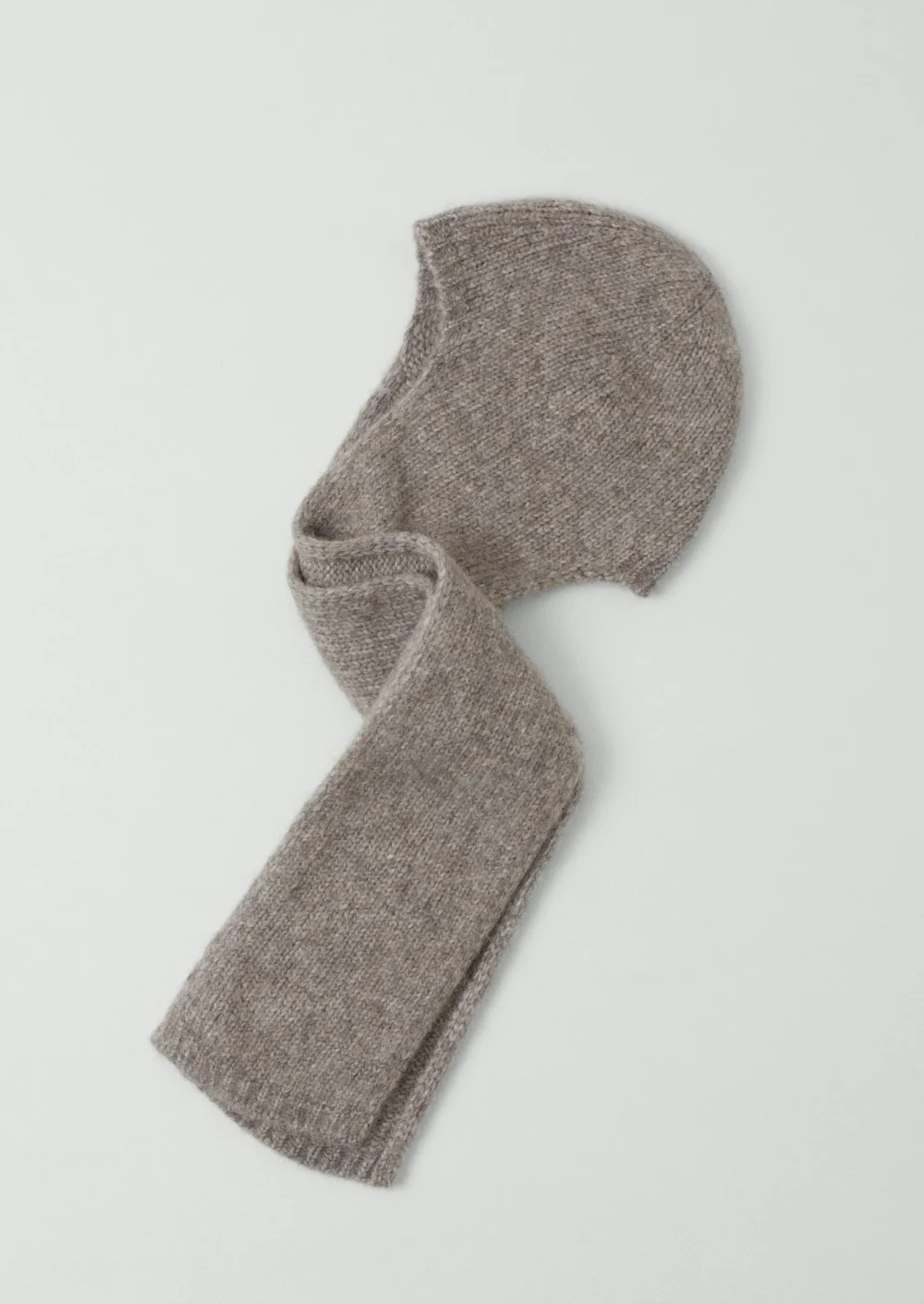 Lofty Alpaca Hooded Scarf | Stone