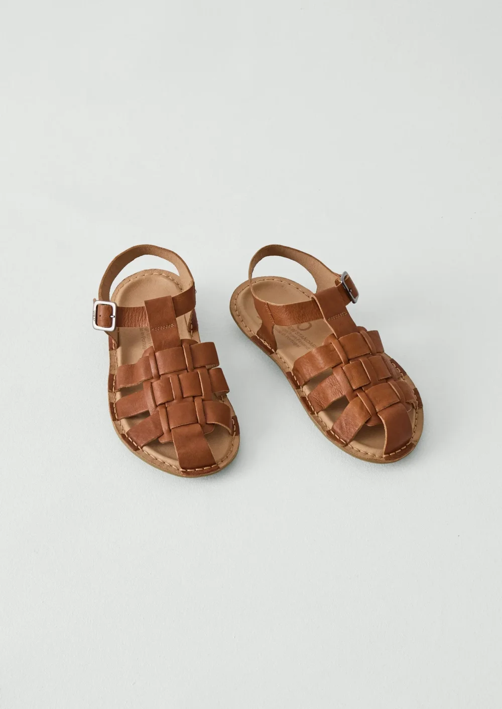 Vibae Leather Fisherman Buckle Sandals | Tan
