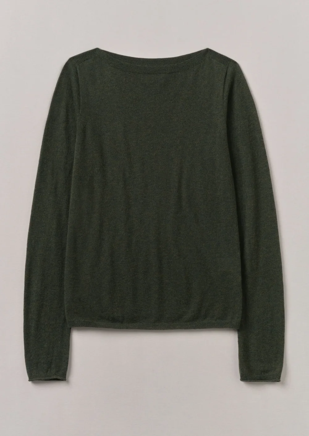 Fine Wool Cashmere Sweater | Green Olive