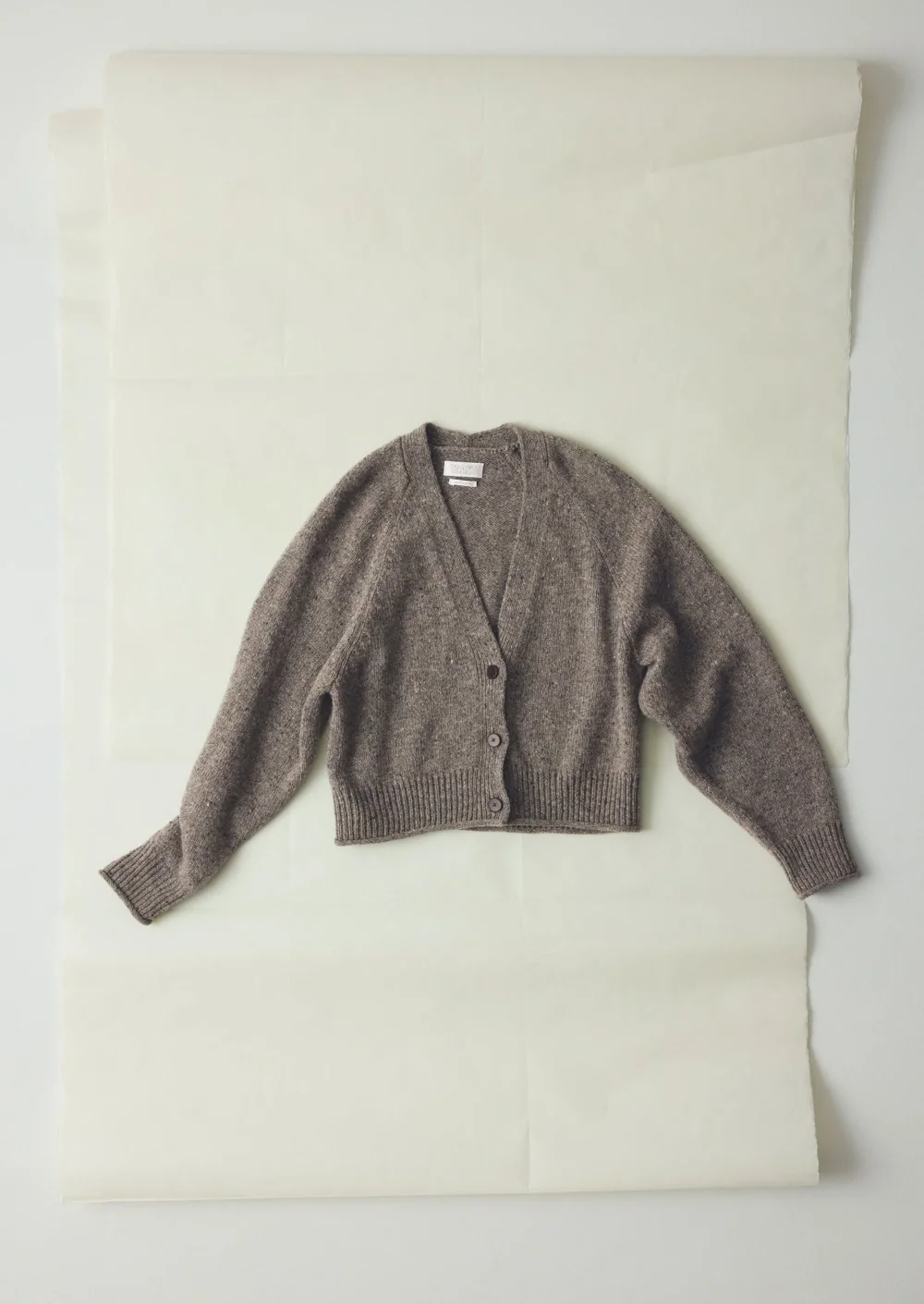 Donegal Wool V Neck Cardigan | Smoke