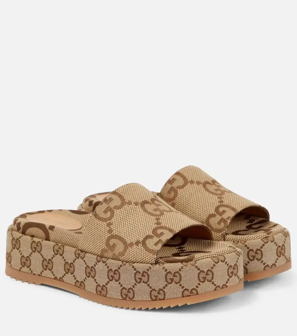 כפכפי ג׳וצי | GG Maxi canvas platform slides