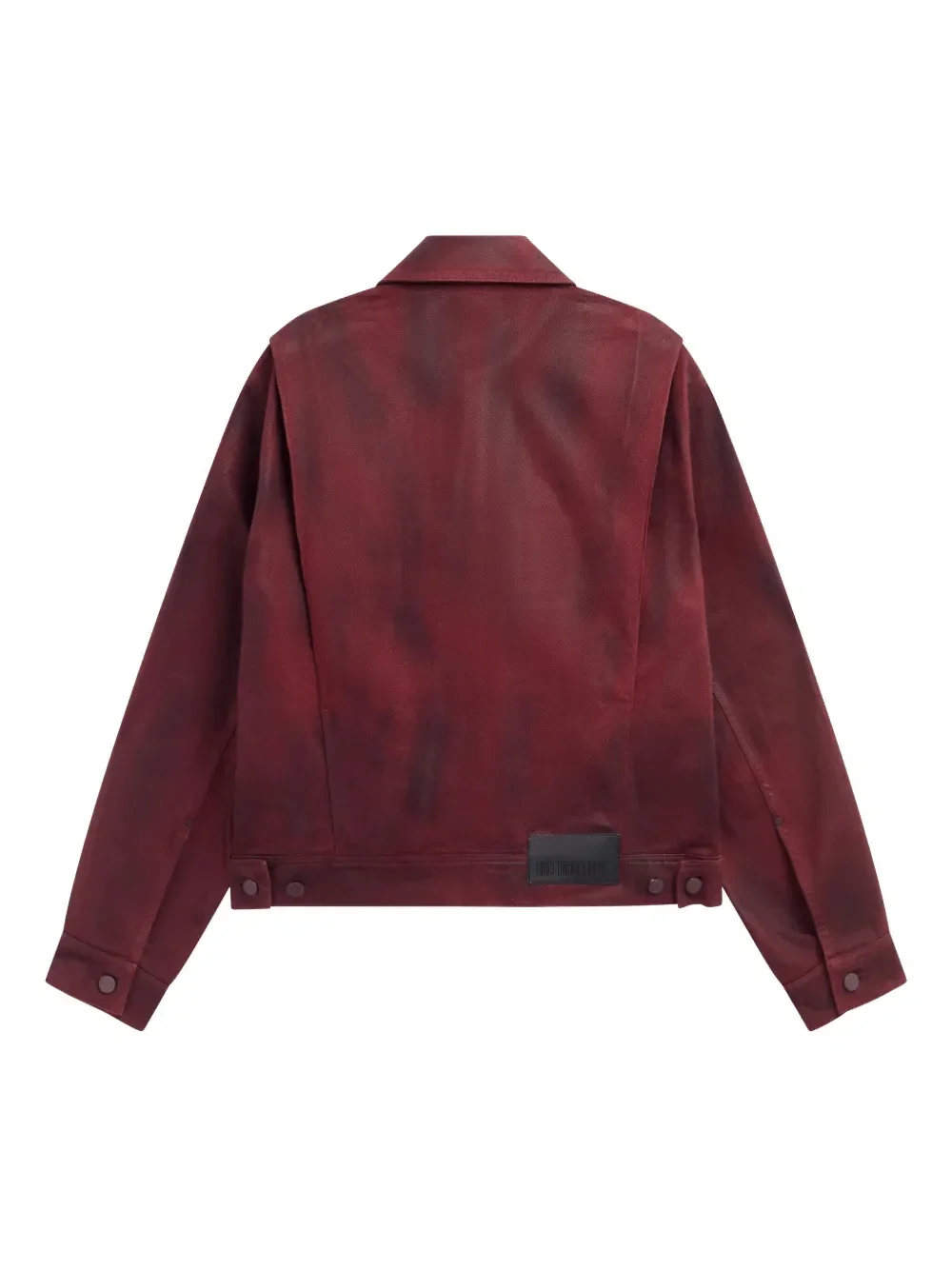 LOUIS GABRIEL NOUCHI - Denim Trucker Jacket - SS25 - DARK RED GLOSSY - 2