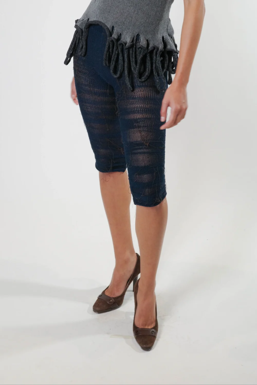 Organic Capri (Navy/Brown)