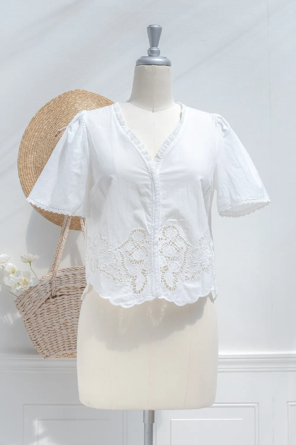 Emily Cotton Lace Blouse