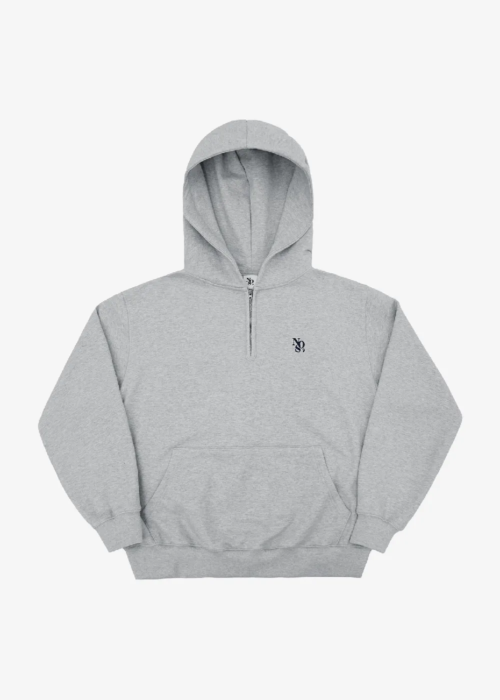 Half Zip-Up Hoodie - Gray