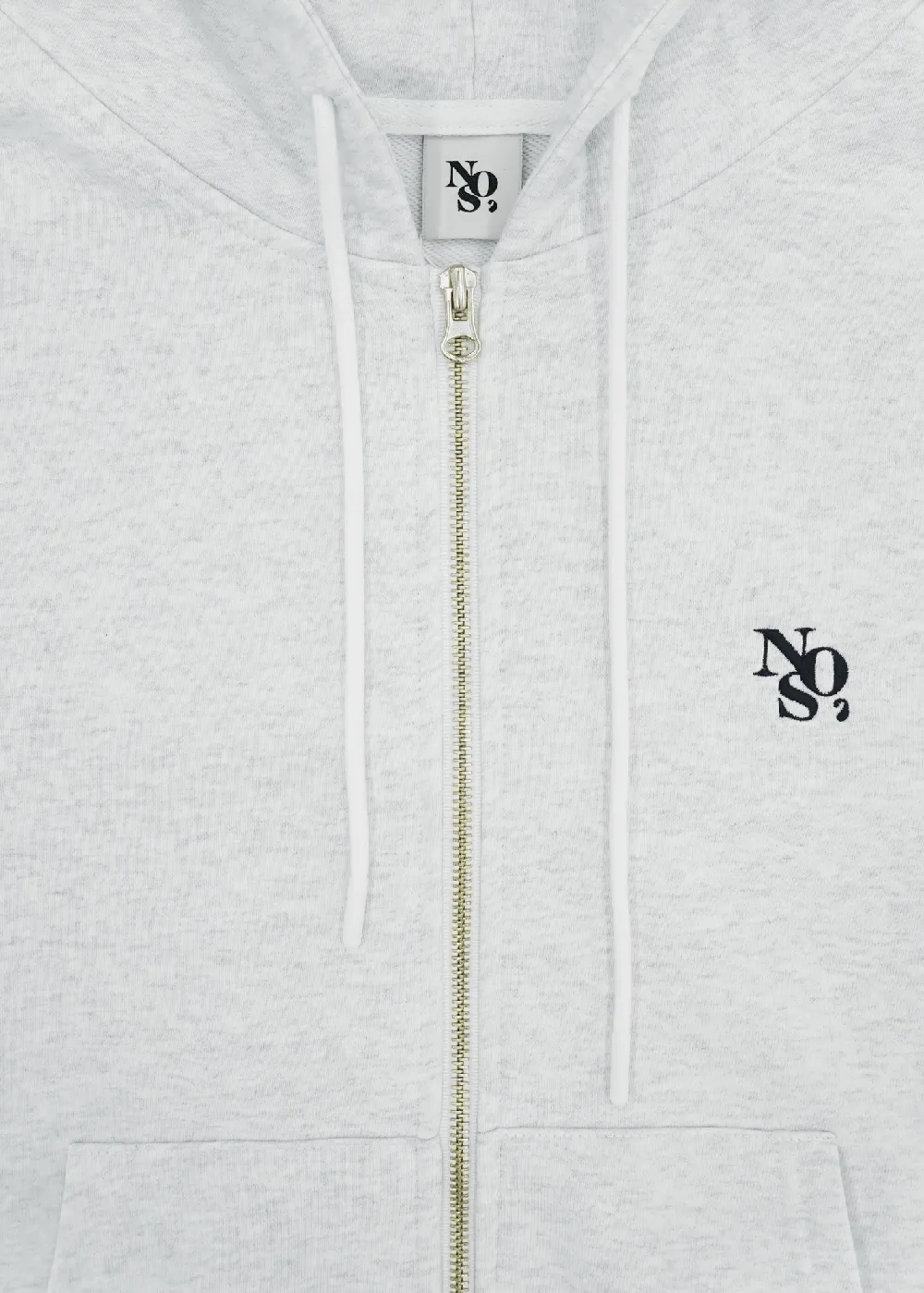 Main Logo Hooded Zip-Up - Melange - 3
