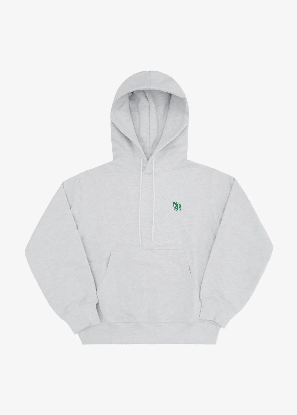 Main logo embroidered hoodie - melange