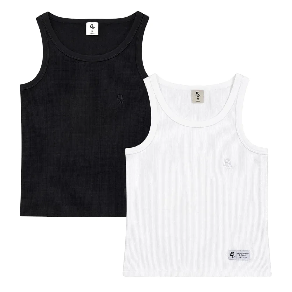 B* WAFFLE VEST - 2 PACK