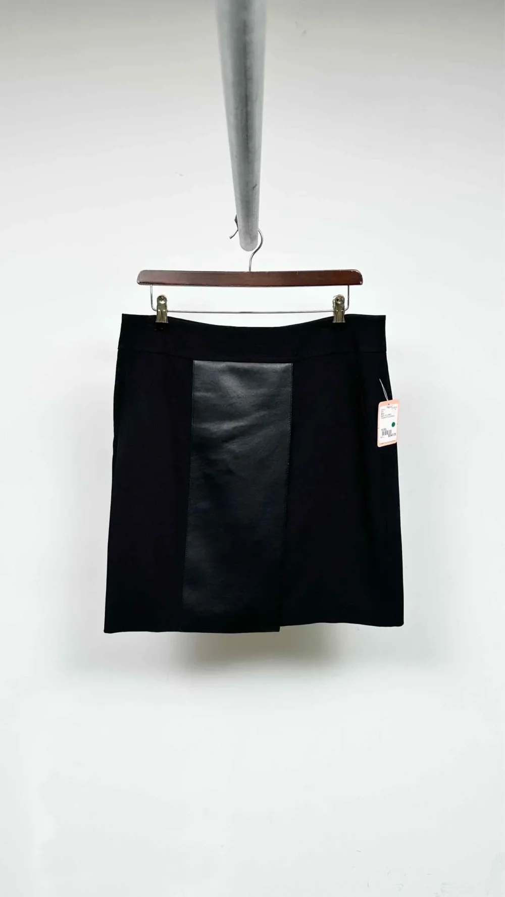 Akris Leather Pannel Wrap Skirt