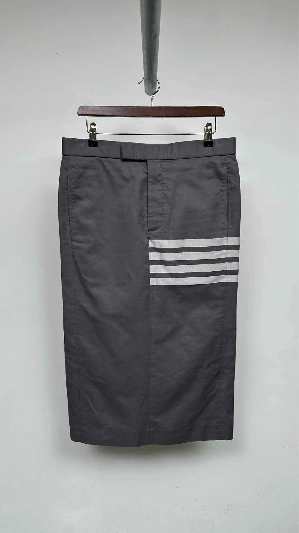 Thom Browne 4Bar Back-slit Long Skirt