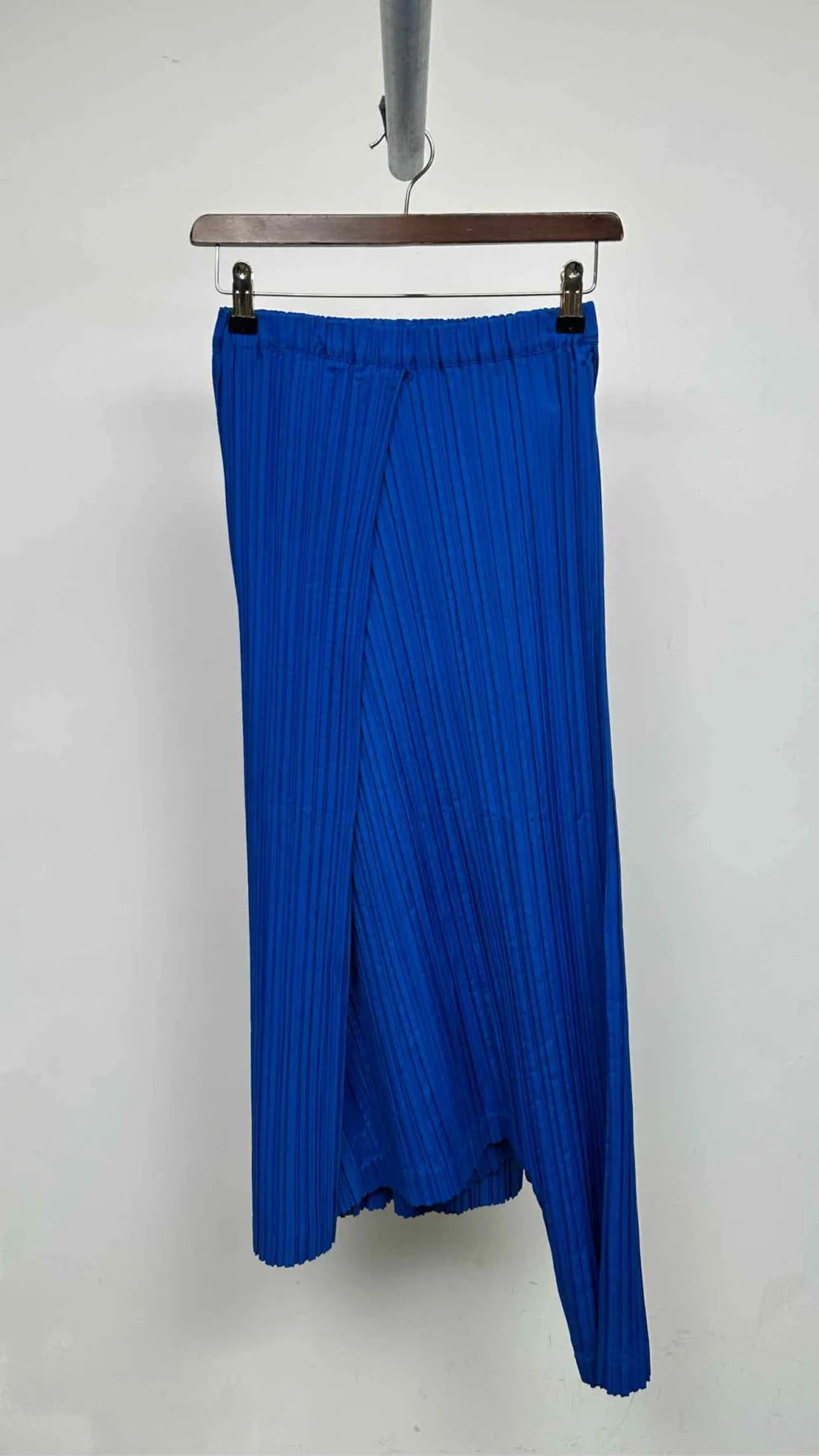 Issey Miyake Pleated Wrap Asymmetrical Skirt Pants