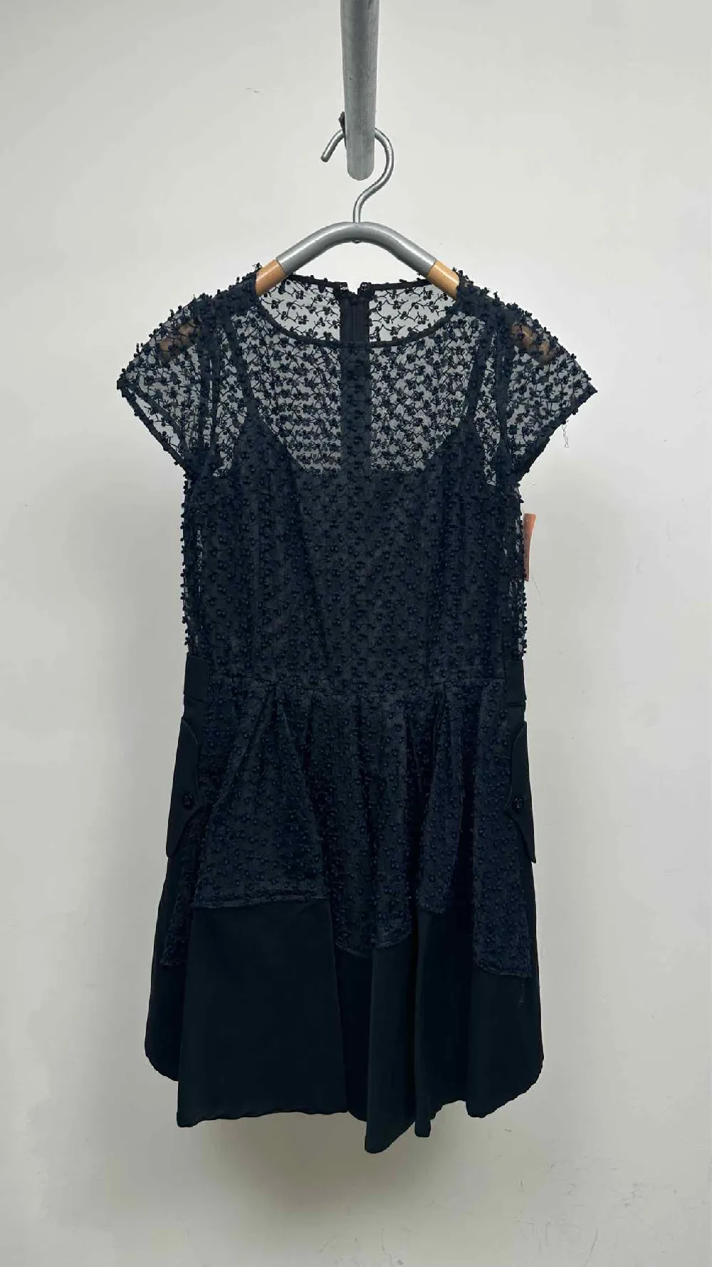 Sacai S/S Floral-embroidered Sheer Romper