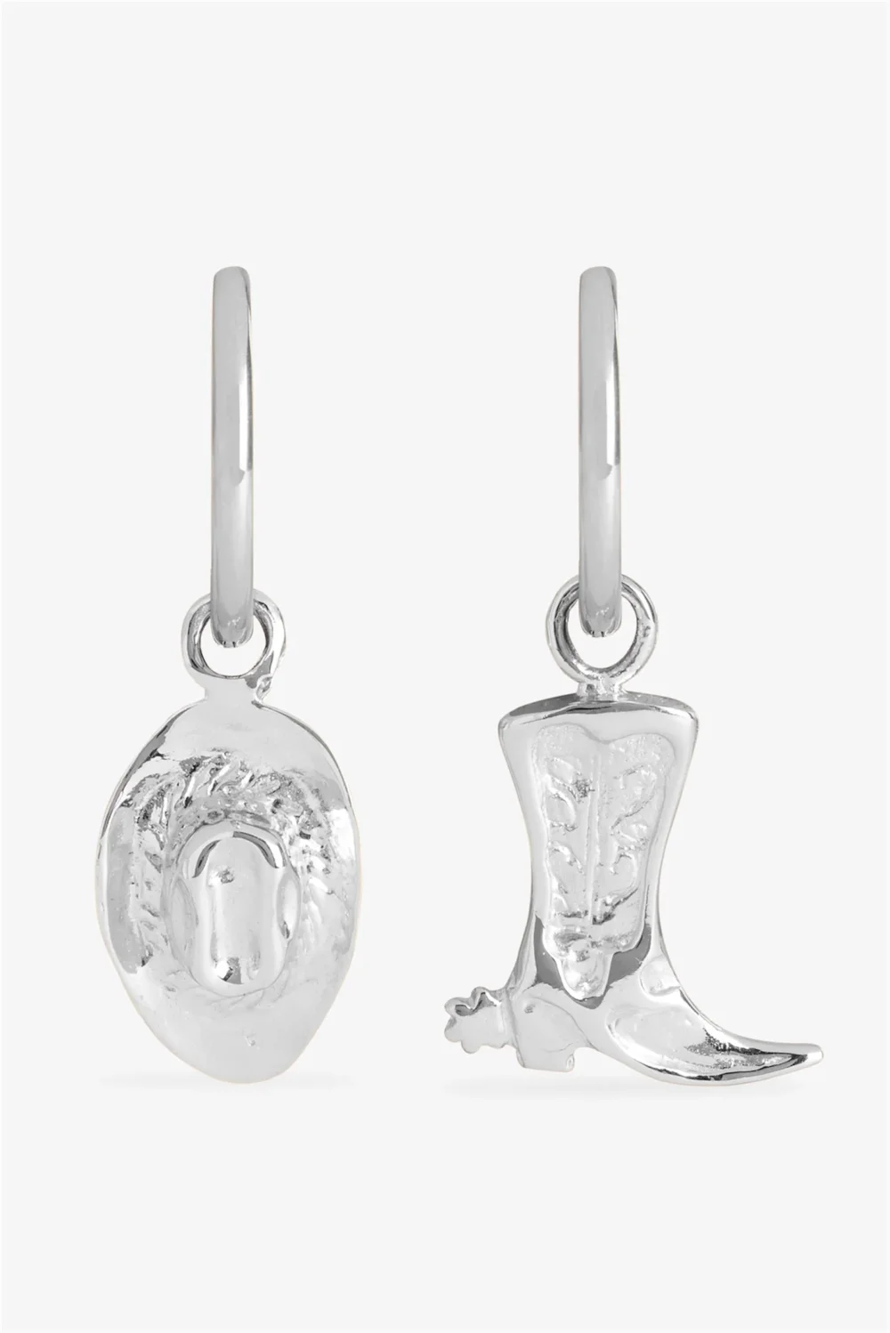 Silver Cowboy Hoops