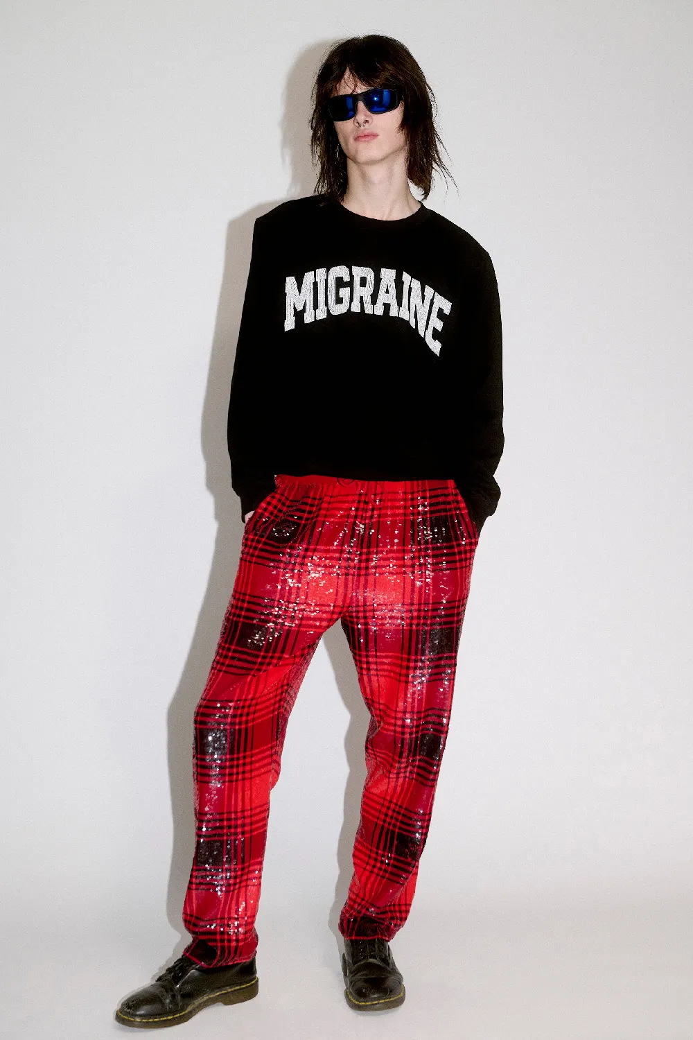 Sequin Buffalo Check Trousers