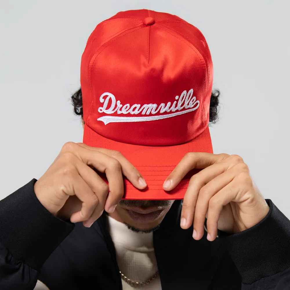 DREAMVILLE SCRIPT SATIN HAT