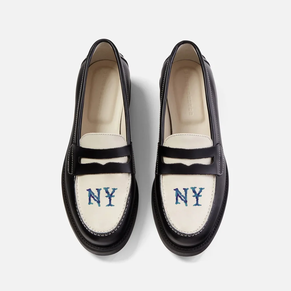 Wilde NY Black + White Penny Loafer - Women's