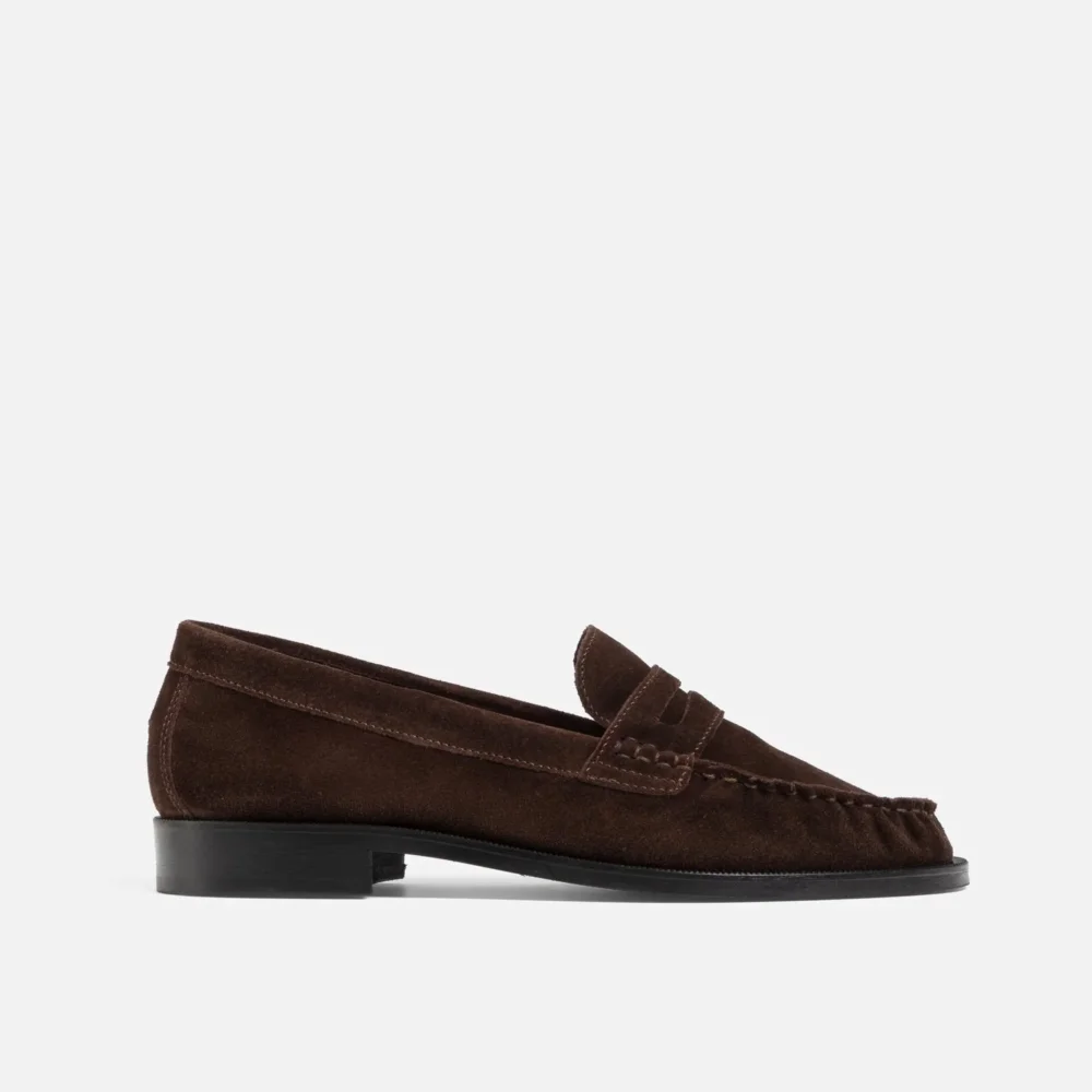 CB Brown Suede Ruched Loafer - Women's