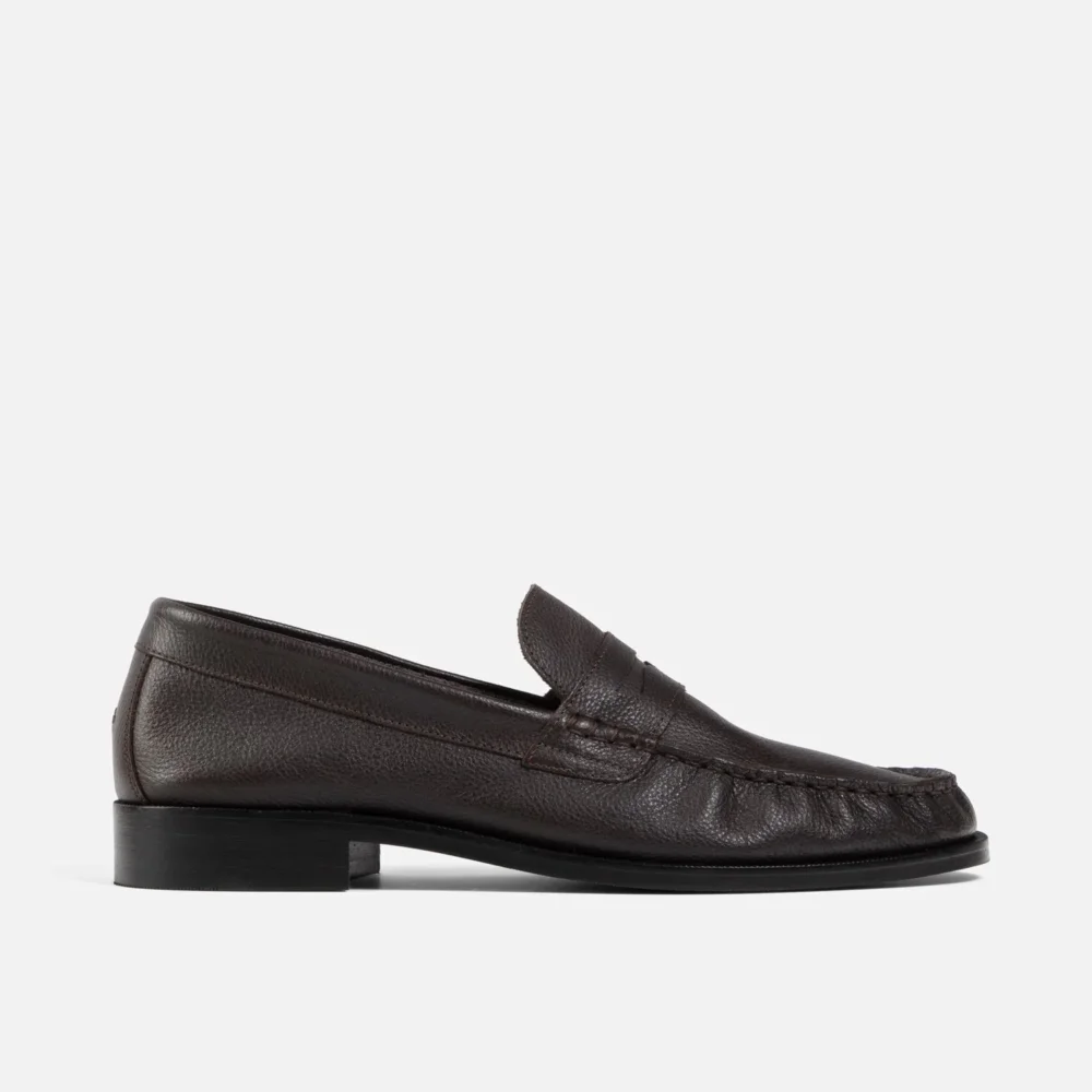 Ezra Brown Pebble Ruched Loafer - Men's