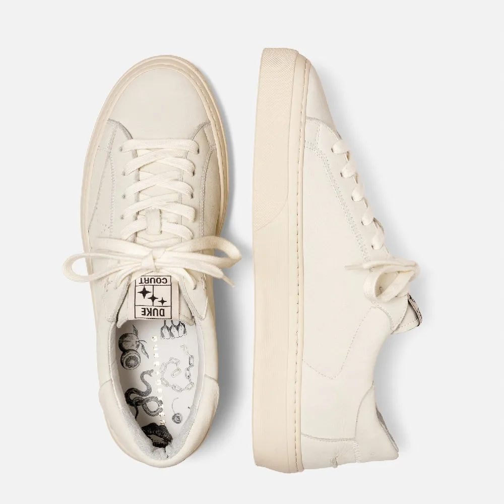 Plus Court Vintage White Sneaker - Men's - 5