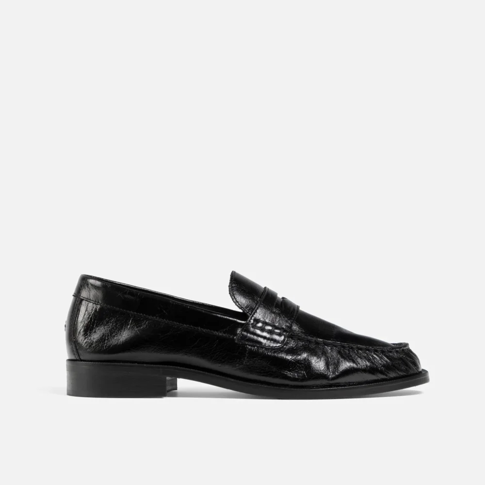 CB Black Ruched Loafer - Women's