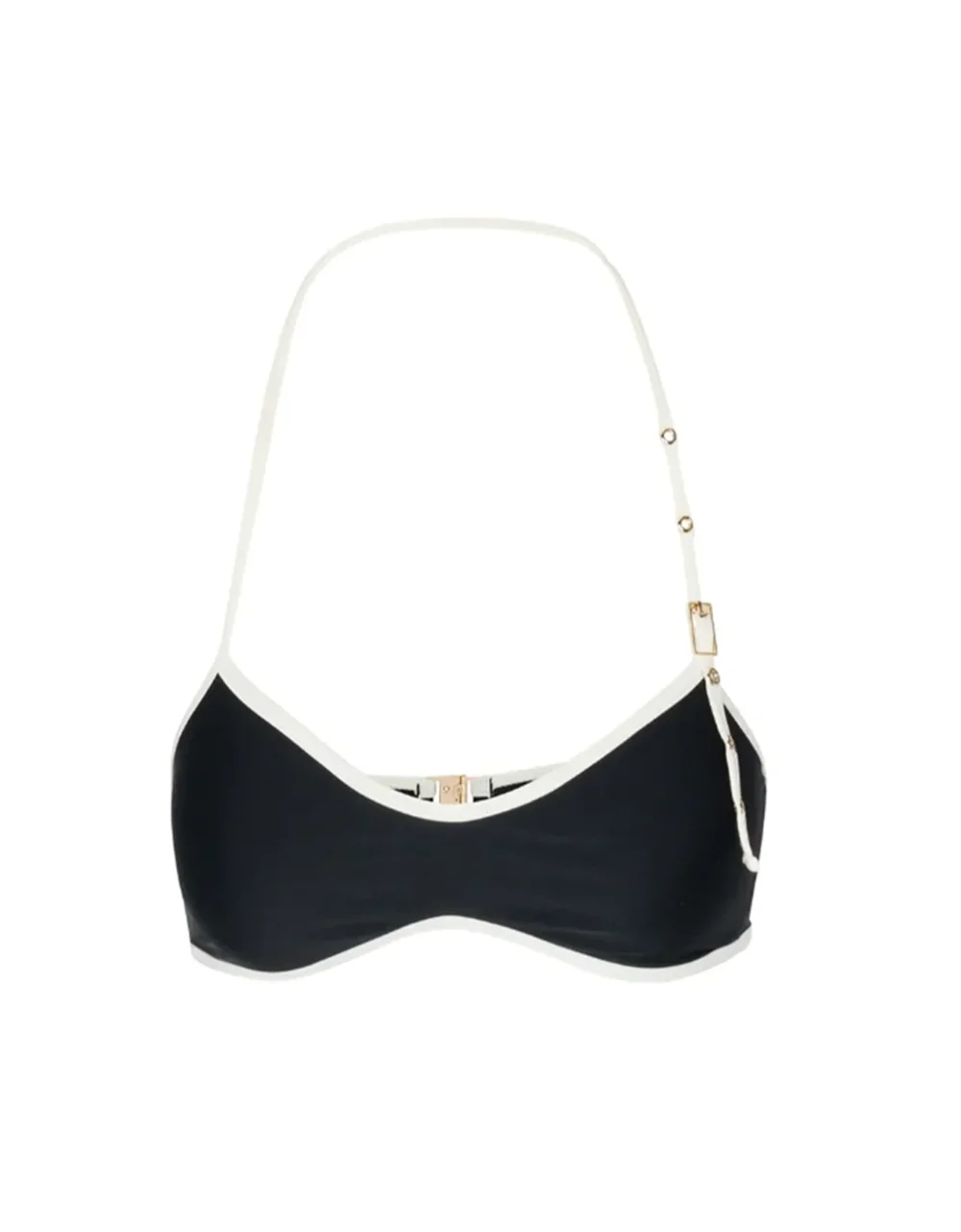 Bardot Buckle Bikini Top | Black