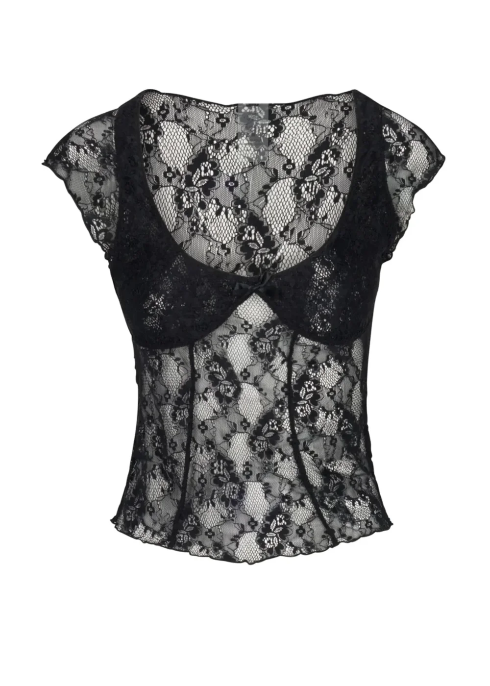 Chérie Babydoll Top │ Black Lace
