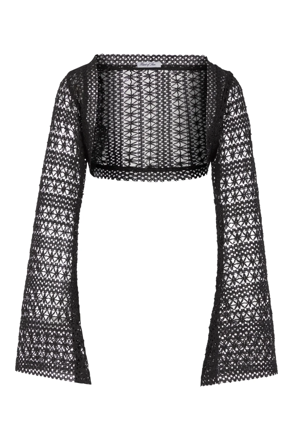 Chica Bell-Sleeved Bolero | Noir Crochet