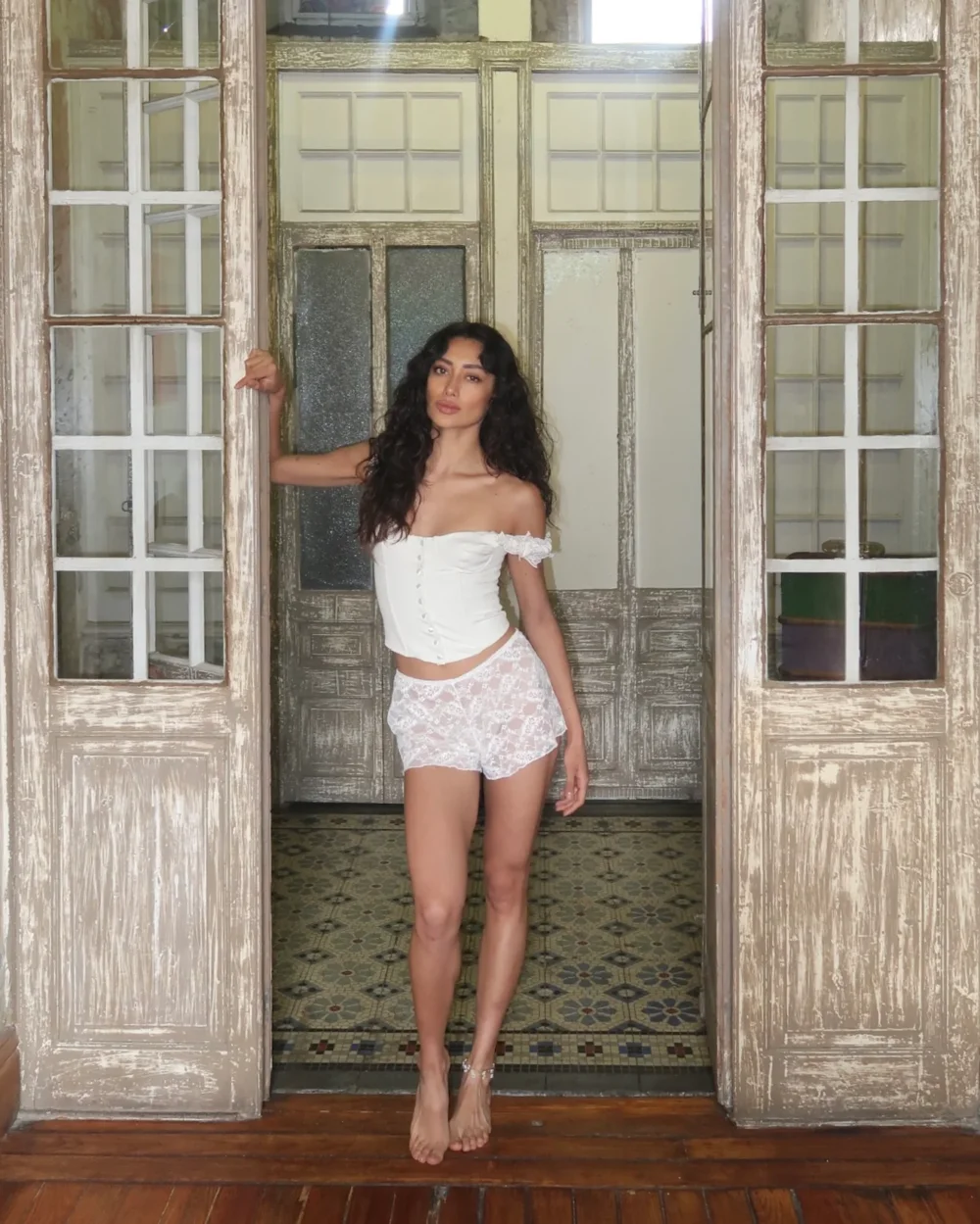 Amour Lace Up Corset | Ivory - 2