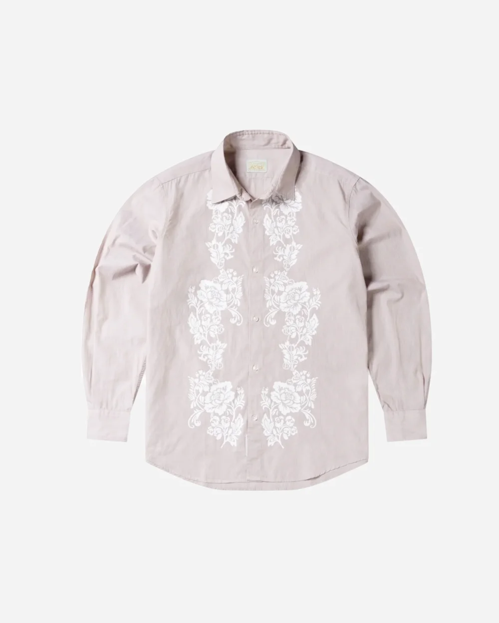 Lace Overprinted Poplin Shirt