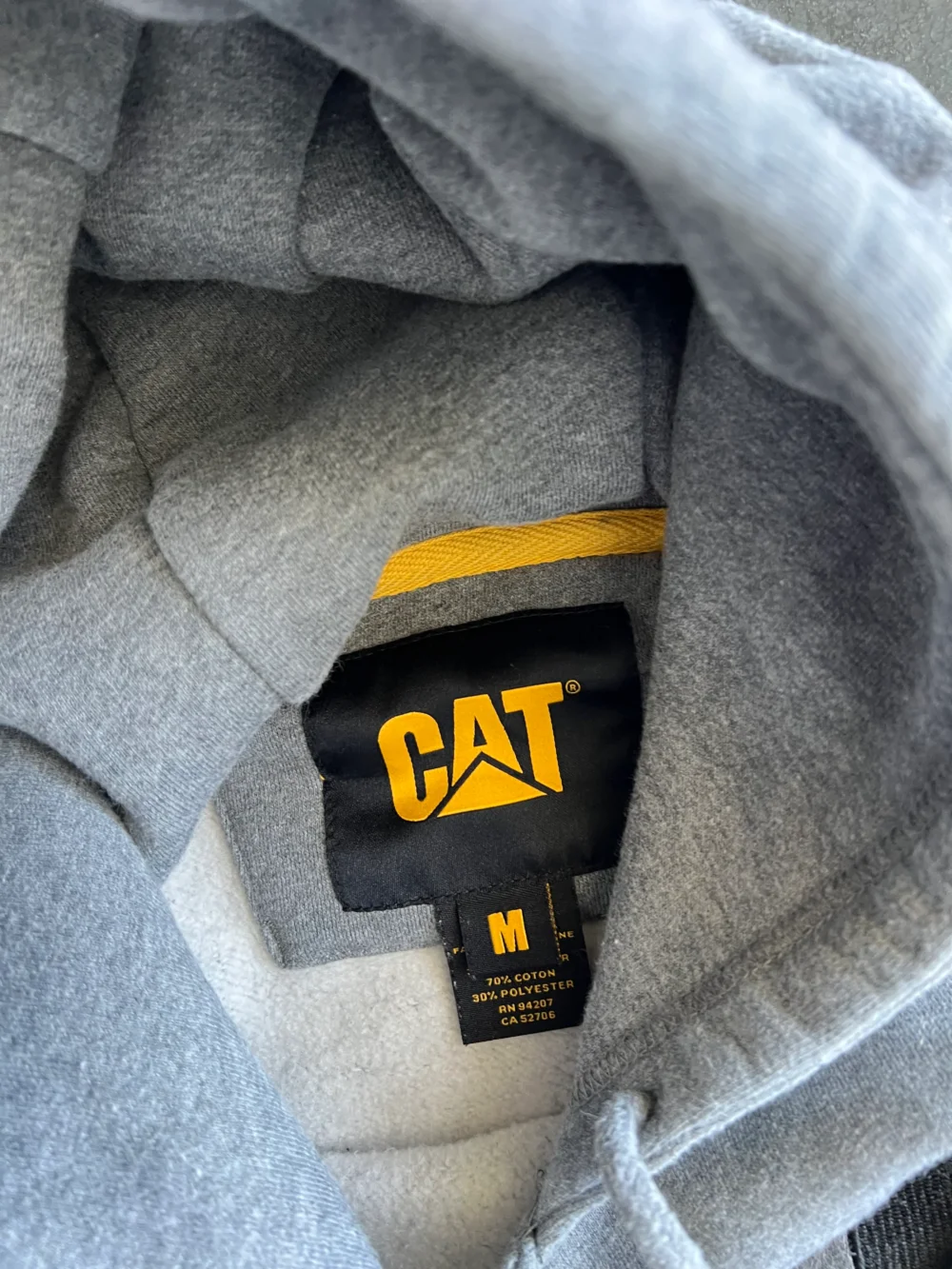 Vintage Grey Cat Spellout Hoodie - M - 3
