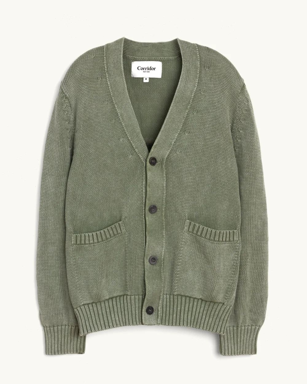 Acid Wash Cardigan - Seafoam
