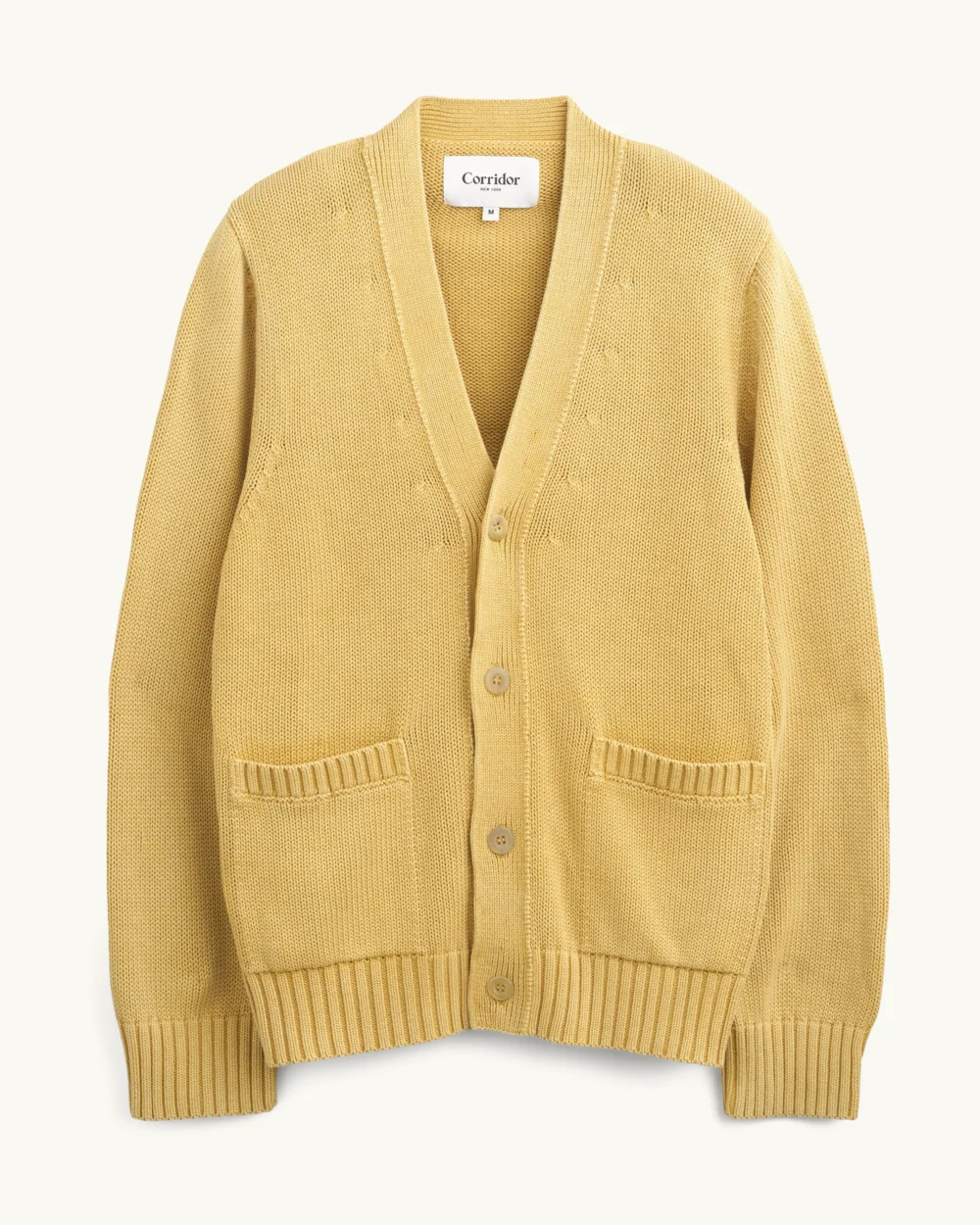 Acid Wash Cardigan - Gold