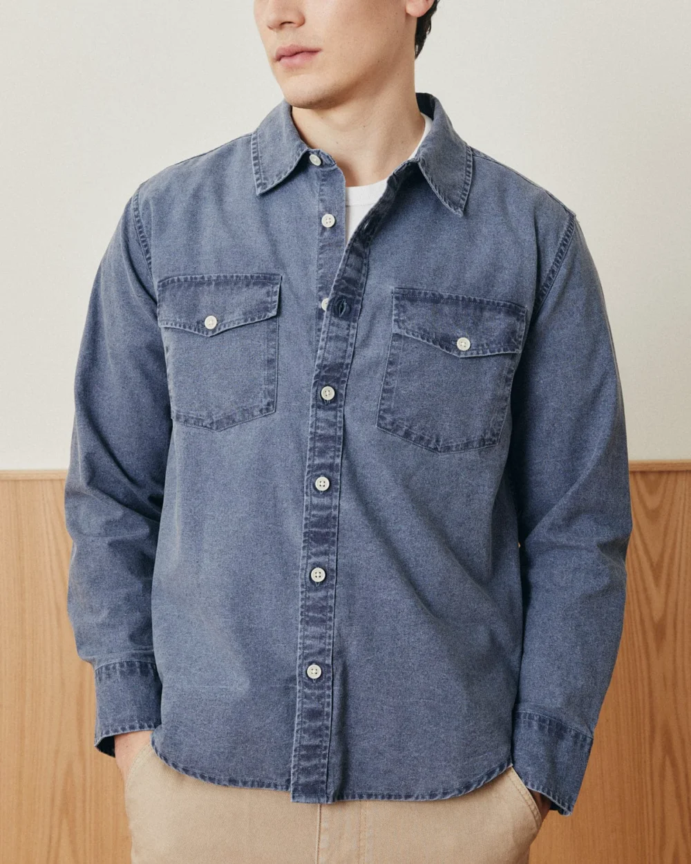Pigment Dye Canvas LS - Navy - 2