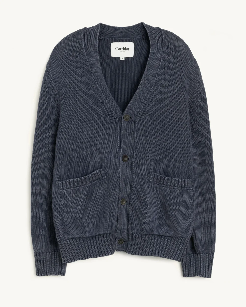 Acid Wash Cardigan - Midnight